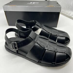 J.Ferrar Ashford Men's Slipper Gladiator Sandals Black Shoes Size 12M